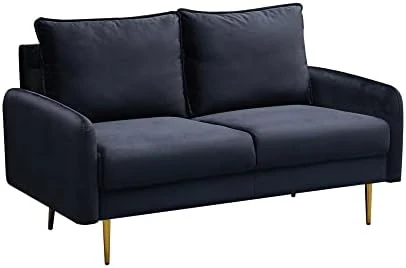 INSTORY Velvet Sofa Set Modern Sofa & Loveseat Set 2 Piece Tufted Couch Set With Metal Legs For Living Room, Office, Bedroom - Ginger 6 INSTORY Velvet Sofa Set Modern Sofa & Loveseat Set 2 Piece Tufted Couch Set With Metal Legs For Living Room, Office, Bedroom - Ginger - Image 6