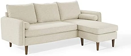 Modway Revive Upholstered Fabric Sofa And Loveseat Set, Beige 13 Modway Revive Upholstered Fabric Sofa And Loveseat Set, Beige - Image 13