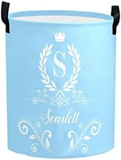 Personalized Laundry Basket Hamper,Princess Pink Dots,Collapsible Storage Baskets With Handles For Kids Room,Clothes, Nursery Decor -Safavieh Furniture 3156CPFw7hL. AC