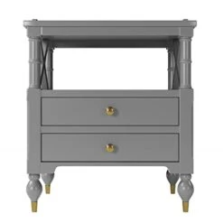 KFJBX Nightstand For Small Spaces Bedroom Contemporary 2 Drawer