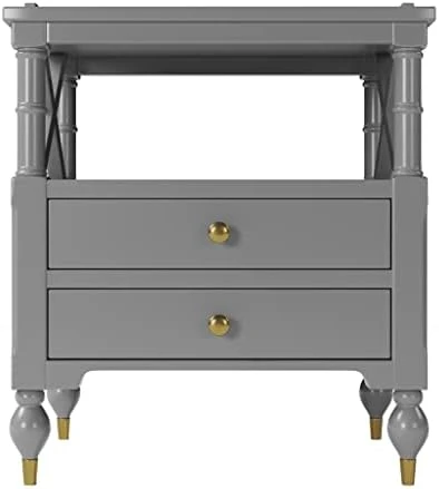ZLBYB Nightstand For Small Spaces Bedroom Contemporary 2 Drawer 6 ZLBYB Nightstand For Small Spaces Bedroom Contemporary 2 Drawer - Image 6