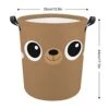 HoaMoya Collapsible Cartoon Bear Face Laundry Hamper Cute Animal Face Nursery Hamper Large Waterproof Clothes Toy Storage Basket Bin For Kids Boys Girls Bedroom Bathroom
