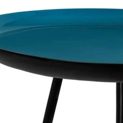 Kate And Laurel Laranya Modern Side Table, 15" X 15" X 22.5", Teal And Black, Chic Minimalist End Table -Safavieh Furniture 315ewFaOn4L