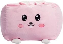 Posh Creations Large Bean Bag Soft Cozy Animal Chair For Bedrooms, Kids Lounger, Large-24 Inch, Chevron Green And White (sdfds) -Safavieh Furniture 3164tsBkRL. AC