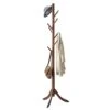 Coatrack 8 Standing Bamboo Coat Rack Hat Hanger 8 Hook For Jacket, Purse, Scarf Rack, Umbrella Tree Stand (Brown)