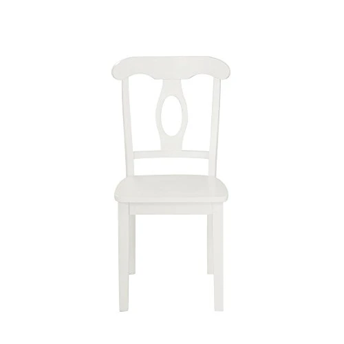 DOREL Living Aubrey 5 Piece Traditional Height Pedestal Dining Set, White 5 DOREL Living Aubrey 5 Piece Traditional Height Pedestal Dining Set, White - Image 5