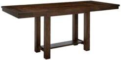 Signature Design By Ashley Moriville Rustic Farmhouse 36" Counter Height Dining Extension Table, Brown
