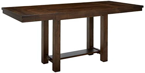 Signature Design By Ashley Moriville Rustic Farmhouse 36" Counter Height Dining Extension Table, Brown 1 Signature Design By Ashley Moriville Rustic Farmhouse 36" Counter Height Dining Extension Table, Brown