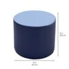 Factory Direct Partners 12763-NV SoftScape 15" Round Two-Tone Accent Ottoman For Ages 4-7 (4-Piece) - Navy