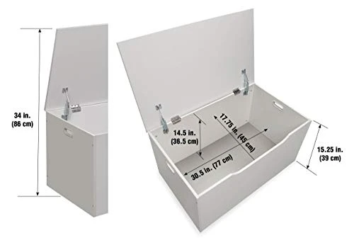 Badger Basket Flat Top Toy Box And Storage Bench For Kids, Playroom Storage, White 7 Badger Basket Flat Top Toy Box And Storage Bench For Kids, Playroom Storage, White - Image 7