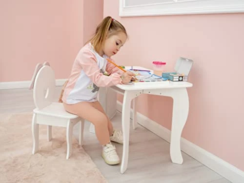 Woodandhearts Montessori Toddler Table And Chair Set Wooden White Angel Toddler Chair And Puzzle Table Gift For 1 Year Old Waldorf Handmade Furniture 7 Woodandhearts Montessori Toddler Table And Chair Set Wooden White Angel Toddler Chair And Puzzle Table Gift For 1 Year Old Waldorf Handmade Furniture - Image 7