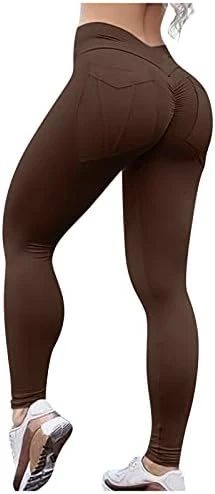 Sports Waist Yoga Stretch With Pockets Ladies Pants High Pants Fitness Sexy Yoga Pants Yoga Pants For Girls 7-8 (Grey, XL) 10 Sports Waist Yoga Stretch With Pockets Ladies Pants High Pants Fitness Sexy Yoga Pants Yoga Pants For Girls 7-8 (Grey, XL) - Image 10