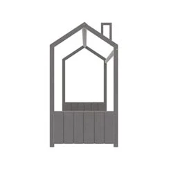 DEINPPA Twin Size Velvet Fabric Upholstered Tufted Headboard And Footboard, Kids House Bed Frame With Roof Design, For Kids Boys Girls-Gray 18 DEINPPA Twin Size Velvet Fabric Upholstered Tufted Headboard And Footboard, Kids House Bed Frame With Roof Design, For Kids Boys Girls-Gray -Safavieh Furniture 317iVYOoycL