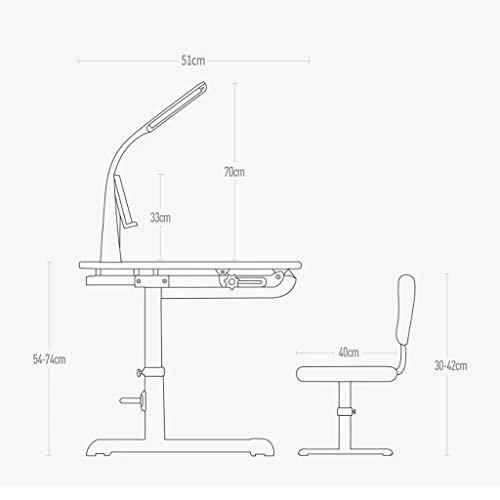Peacur Kids Desk Study Table, Height Adjustable Student Desk And Chair Set, Children Desk W/Lamp, With Students Writing Desk Tilt Desktop Storage Drawer Bookstand For Boys & Girls (Pink) 4 Peacur Kids Desk Study Table, Height Adjustable Student Desk And Chair Set, Children Desk W/Lamp, With Students Writing Desk Tilt Desktop Storage Drawer Bookstand For Boys & Girls (Pink) - Image 4