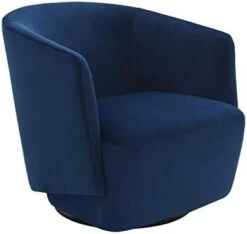 Amazon Brand - Rivet Coen Modern Velvet Upholstered Accent Swivel Chair, 30"W, Ink Blue -Safavieh Furniture 318Rp wTOfL. AC