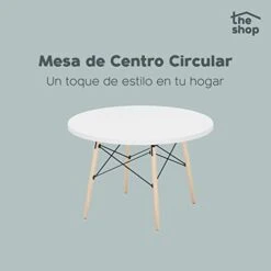 BASSLEVTHESHOP MXBYJOEB The Shop Circular Coffee Table – Type – Wood And Metal Base – MDF Top With Laminate – Home Decor – Side Table For Living Room And Dining Room (White) -Safavieh Furniture 318blTop4qL