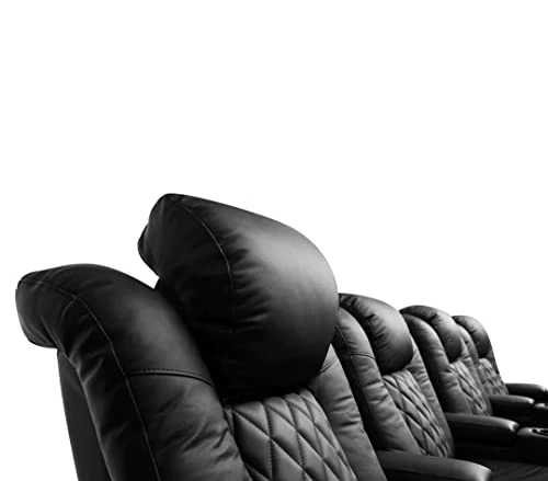 Valencia Tuscany Recliner | Premium Top Grain Italian Nappa 11000 Leather, Power Reclining, Power Lumbar Support, Power Headrest (Single Recliner, Black) 2 Valencia Tuscany Recliner | Premium Top Grain Italian Nappa 11000 Leather, Power Reclining, Power Lumbar Support, Power Headrest (Single Recliner, Black) - Image 2
