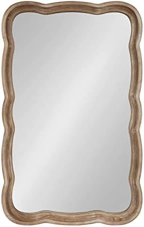 Kate And Laurel Hatherleigh Scallop Wooden Wall Mirror, 24 X 38, Antique Gold, Farmhouse Scalloped Wavy Mirror For Home Decor 5 Kate And Laurel Hatherleigh Scallop Wooden Wall Mirror, 24 X 38, Antique Gold, Farmhouse Scalloped Wavy Mirror For Home Decor - Image 5