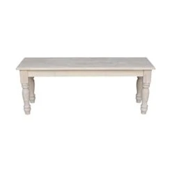 International Concepts Farmhouse Bench, Unfinished & Concepts Accent Table, 14 L X 16 W X 20 H Inches, Unfinished -Safavieh Furniture 3190CBqWP9L