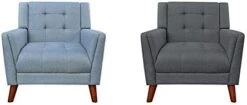 Christopher Knight Home Alisa Mid Century Modern Fabric Arm Chair, Blue And Walnut -Safavieh Furniture 3191ymPDxL. AC