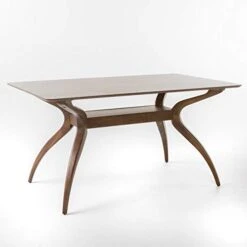Christopher Knight Home Idalia Curved Leg Rectangular Dining Set, 5-Pcs Set, Natural Walnut / Dark Grey -Safavieh Furniture 31A4GT7xOnL