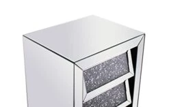 Living District Elegant Decor MF92014 Modern Crystal Bedside Table, Clear Mirror -Safavieh Furniture 31AYynKsHTL