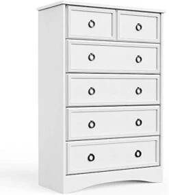 Modern 6 Drawer Dresser, Dressers For Bedroom, Tall Chest Of Drawers Closet Organizers And Storage For Clothes - Easy Pull Handle, Textured Borders Drawers For Living Room, Bedroom, Hallway, Gray Wash -Safavieh Furniture 31AiVxNnQIL. AC