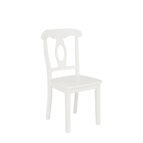 DOREL Living Aubrey 5 Piece Traditional Height Pedestal Dining Set, White 4 DOREL Living Aubrey 5 Piece Traditional Height Pedestal Dining Set, White - Image 4