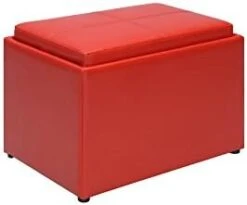 Convenience Concepts Designs4Comfort Accent Storage Ottoman With Reversible Tray, Espresso Faux Leather 22.75 X 15.75 X 16 20 Convenience Concepts Designs4Comfort Accent Storage Ottoman With Reversible Tray, Espresso Faux Leather 22.75 X 15.75 X 16 -Safavieh Furniture 31AmaVjodML. AC