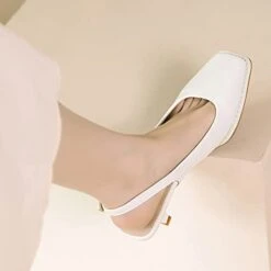 MatureGirl Womens Sandals Fashion Summer Women Sandals Mid Heel Solid Color Back Strap Buckle Casual Style Double Strap Sandals Women Sparkly (Beige, 7.5) -Safavieh Furniture 31BG2wjT4NL