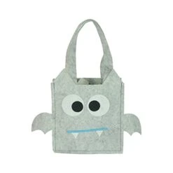 1 Pieces Halloween Bucket Halloween Candy Basket Magic Hat Canvas Buckets Bat Tote Bags Reusable Bags For Kids Halloween Party Celeb Dolls (A, One Size)