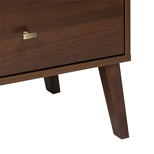 Pemberly Row Mid-Century Wood 2 Drawer Nightstand In Cherry 4 Pemberly Row Mid-Century Wood 2 Drawer Nightstand In Cherry - Image 4