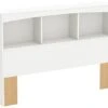 South Shore Step One Bookcase Headboard, Full, Pure White
