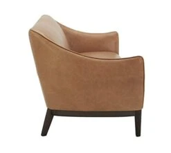 Amazon Brand – Rivet Bayard Contemporary Leather Sofa Couch With Curved Armrests, 76"W, Cognac -Safavieh Furniture 31BvY6OEEKL