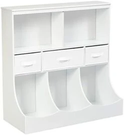 HONEY JOY Kids Toy Storage Organizer With Bookcase, 4-Cubby Organization Storage Cabinet W/Display Shelf, Wooden Toy Storage Unit For Playroom, Nursery Daycare(Gray) 21 HONEY JOY Kids Toy Storage Organizer With Bookcase, 4-Cubby Organization Storage Cabinet W/Display Shelf, Wooden Toy Storage Unit For Playroom, Nursery Daycare(Gray) -Safavieh Furniture 31BzYd wH8L. AC