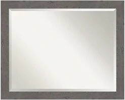 Amanti Art Vanity Framed Bathroom Mirror, Glass Size 22 X 28, Alta Brown Grey -Safavieh Furniture 31C297n i5L. AC