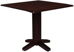 International Concepts Square Dual Drop Leaf Dining Table, 7 By 36-Inch, Unfinished & Set Of Two Madrid Chairs, Unfinished -Safavieh Furniture 31CChlhFlQL. AC