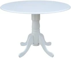 International Concepts Round Dual Drop Leaf Ped Table, Black/Cherry, 42-Inch -Safavieh Furniture 31CJpxfKlL. AC