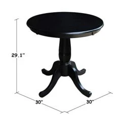 International Concepts 30-Inch Round By 30-Inch High Top Ped Table, Black 9 International Concepts 30-Inch Round By 30-Inch High Top Ped Table, Black -Safavieh Furniture 31CMsT2VN9L