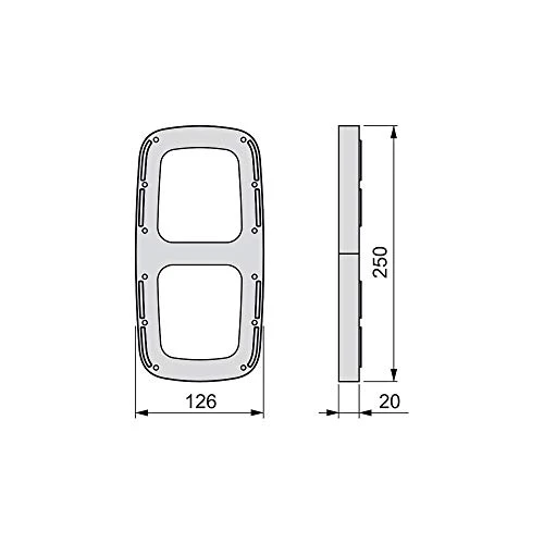 Emuca - Lateral Assembly Supplement For Pull Down Hanging Rail, White Colour, Set Of 2 2 Emuca - Lateral Assembly Supplement For Pull Down Hanging Rail, White Colour, Set Of 2 - Image 2