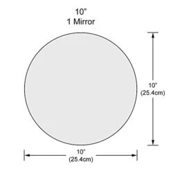 Round Glass Mirror- 10" Home/Centerpiece - 1/4" Thick - Flat Polished 19 Round Glass Mirror- 10" Home/Centerpiece - 1/4" Thick - Flat Polished -Safavieh Furniture 31D3nJe9iBL