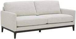 Amazon Brand – Rivet Contemporary Apartment Sofa With Wood Base, 76.8"W, Ivory -Safavieh Furniture 31DDTZNflQS. AC