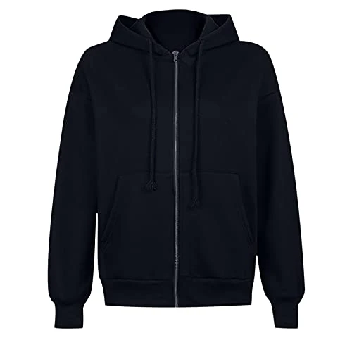 Full Zip Hoodies For Women Fashion Long Sleeve Christmas Xmas Tree Print Sweatshirt Casual Pockets Tops Coat 3 Full Zip Hoodies For Women Fashion Long Sleeve Christmas Xmas Tree Print Sweatshirt Casual Pockets Tops Coat - Image 3