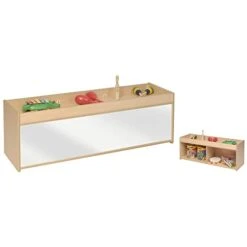 Children’s Factory - Angeles Value Line Toddler Storage With Mirror Back, ANG7177, Kids Cubbies, Tummy Time Furniture, Preschool Or Daycare Shelves -Safavieh Furniture 31E68H7MHgL