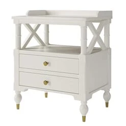 YTYZC Nightstand For Small Spaces Bedroom Contemporary 2 Drawer