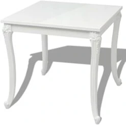 VidaXL Dining Table 45.7" High Gloss White Dinner Table Home Kitchen Desk -Safavieh Furniture 31EZwaaE9hL. AC