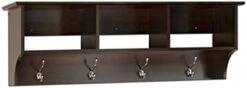 Hawthorne Collections Entryway Wall Cubby Shelf Coat Rack In Black -Safavieh Furniture 31EhpuBbtTL. AC