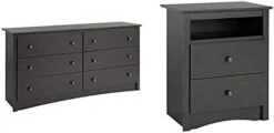 Prepac Sonoma 6 Drawer Double Dresser For Bedroom, Espresso & Fremont Nightstand, Tall 3-Drawer, Espresso -Safavieh Furniture 31EwX9o27NL. AC 1