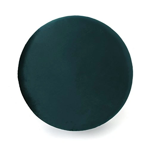 Christopher Knight Home Jaewon Studded Velvet Ottoman, Teal / Black 6 Christopher Knight Home Jaewon Studded Velvet Ottoman, Teal / Black - Image 6