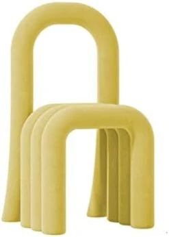 QQXX Velvet Footstool Ottoman,U-Shaped Footrest Stool With Backrest,Small Foot Stool Makeup Stool For Entryway, Modern Upholstered Sofa Seat Step Stool For Living Room Bedroom Decor(16x22x31inch, B) -Safavieh Furniture 31FIFc1v7L. AC